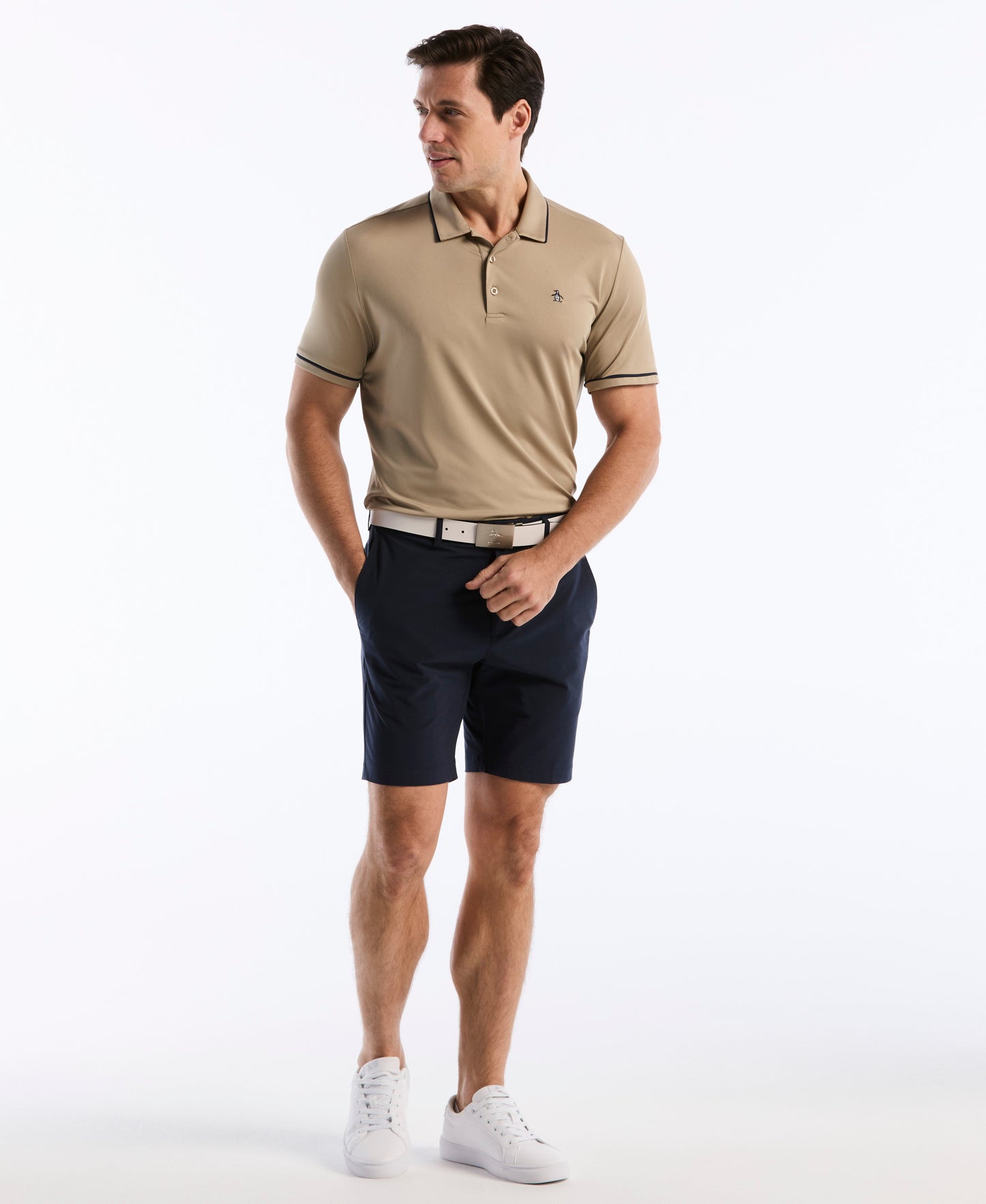 Contrast Tipping Solid Golf Polo