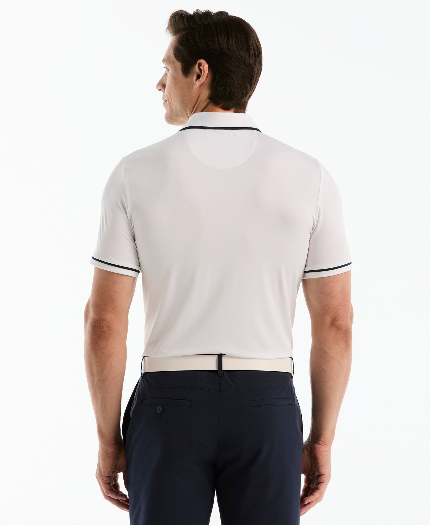 Contrast Tipping Solid Golf Polo