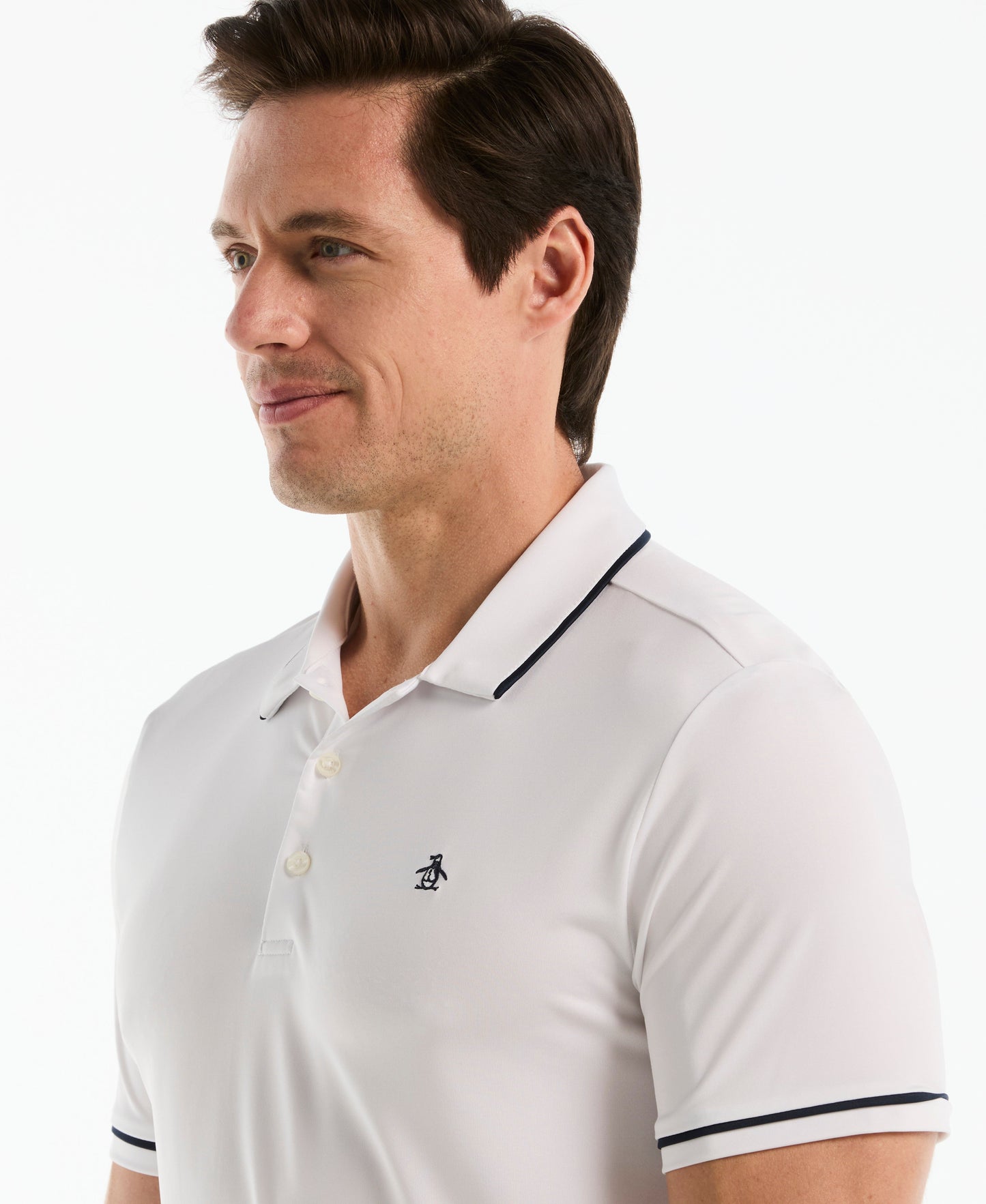 Contrast Tipping Solid Golf Polo