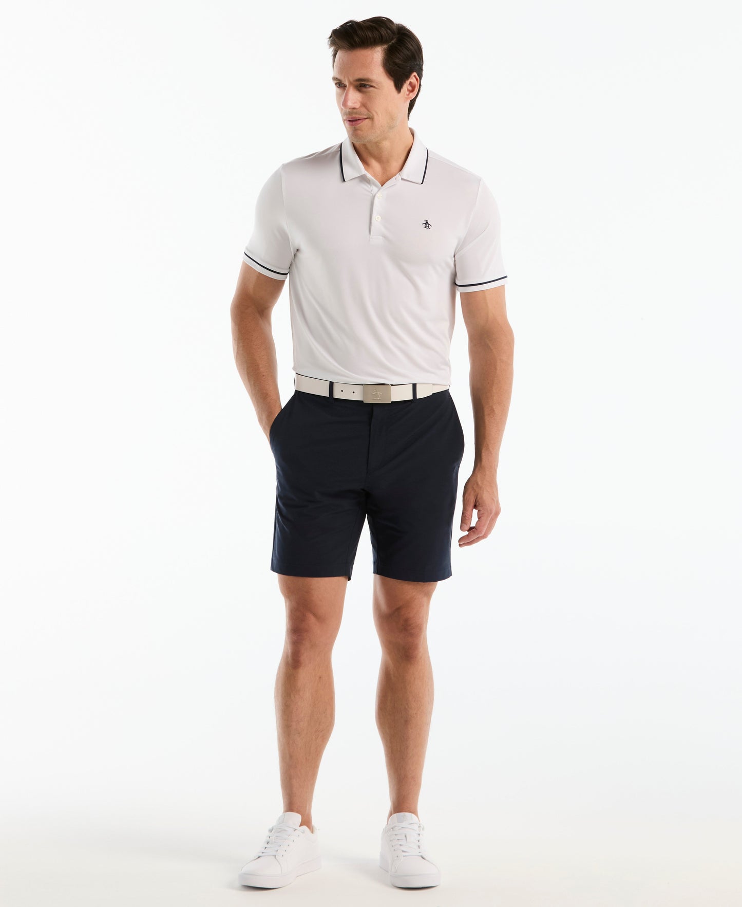 Contrast Tipping Solid Golf Polo