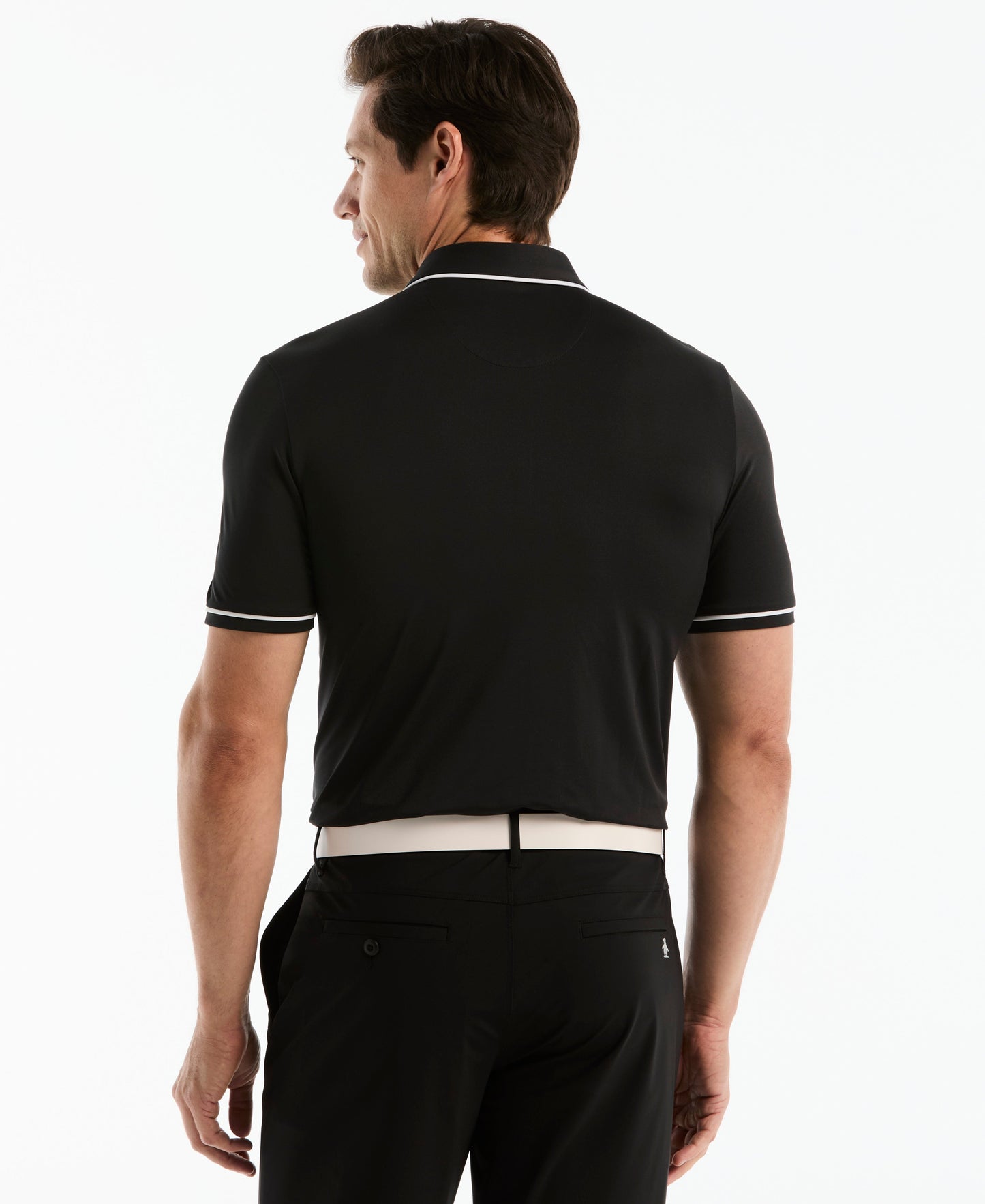 Contrast Tipping Solid Golf Polo