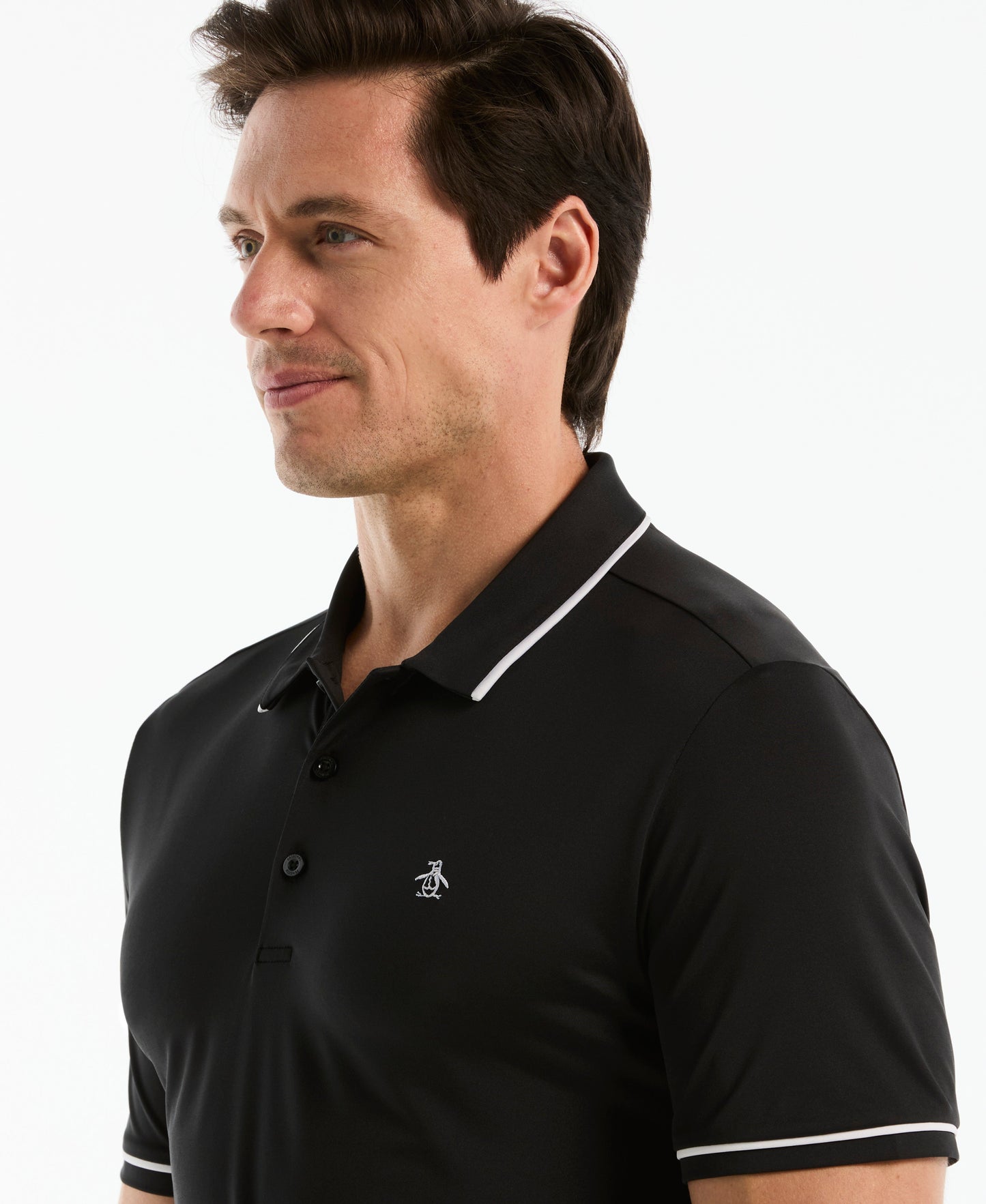 Contrast Tipping Solid Golf Polo