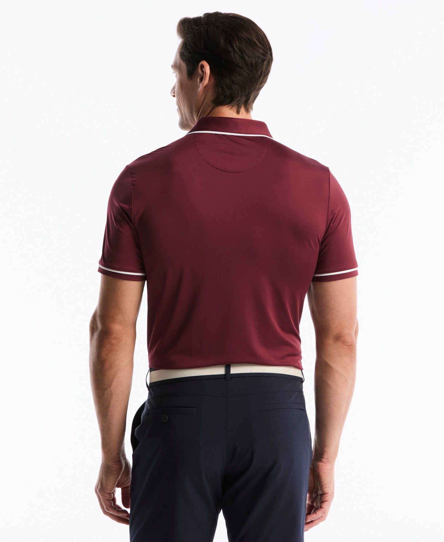 Contrast Tipping Solid Golf Polo