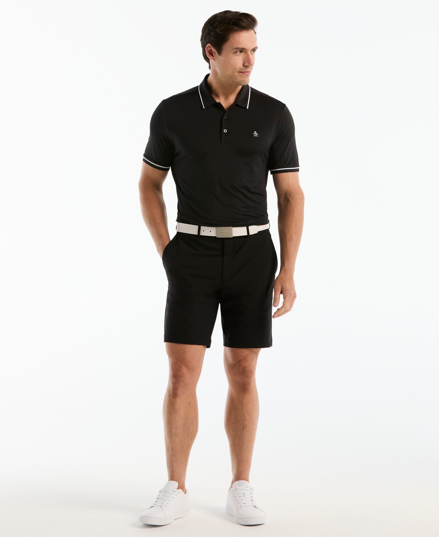 Contrast Tipping Solid Golf Polo