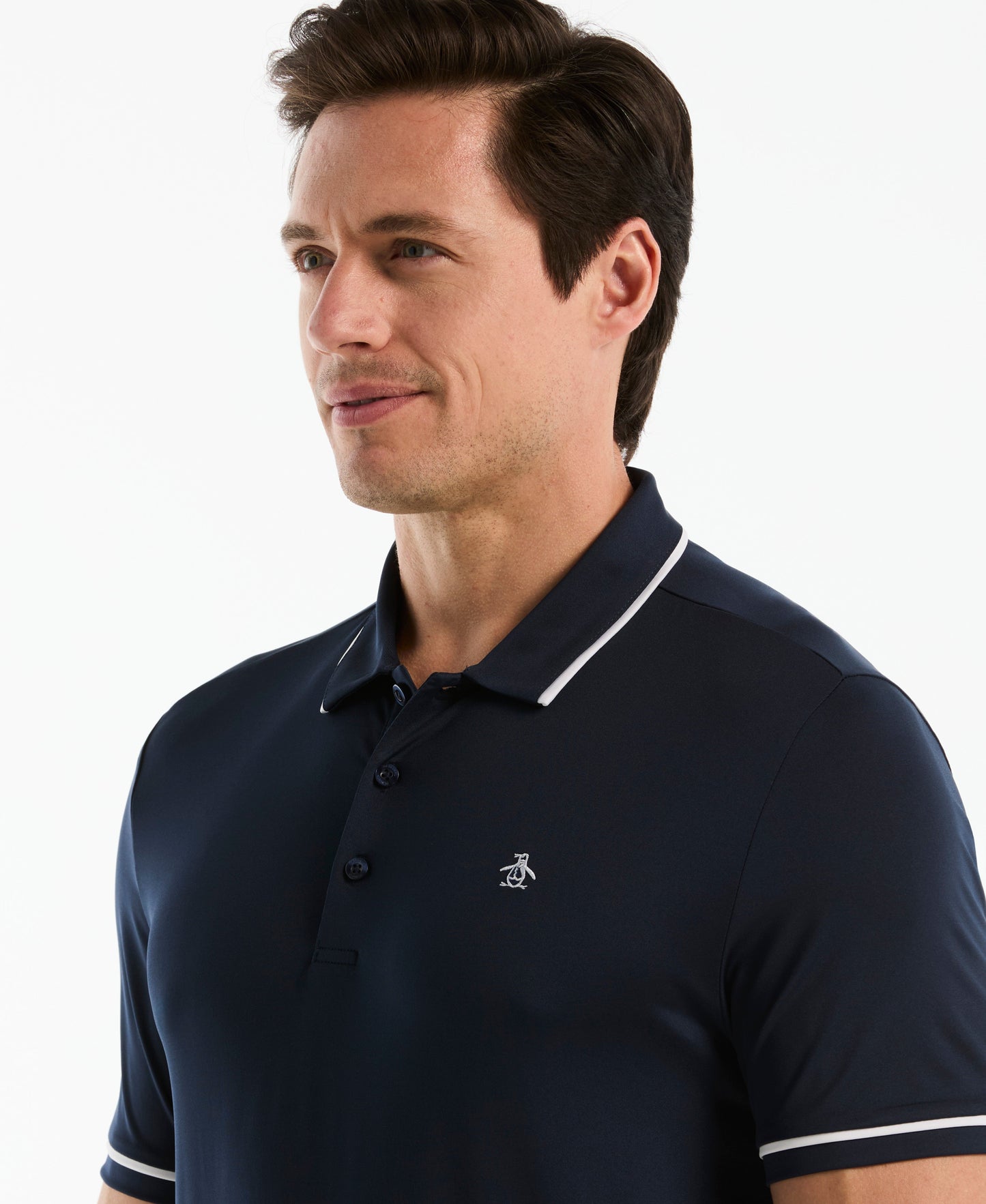 Contrast Tipping Solid Golf Polo