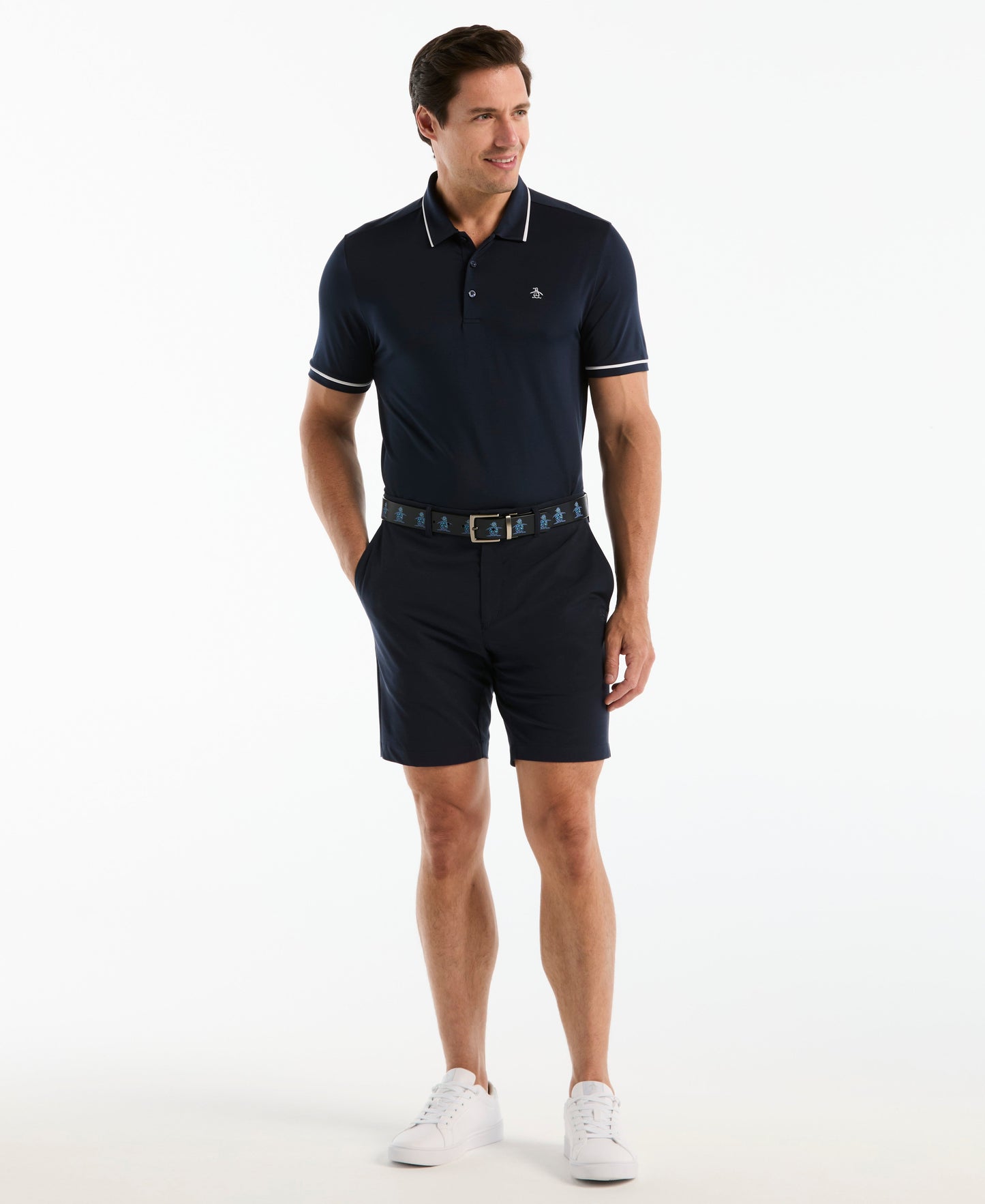 Contrast Tipping Solid Golf Polo