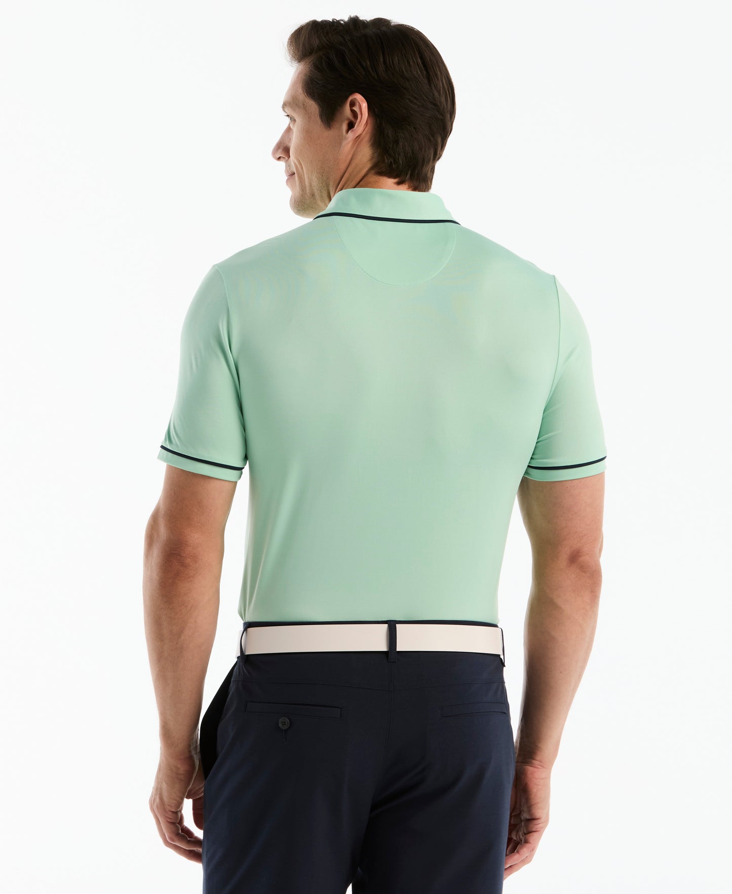Contrast Tipping Solid Golf Polo