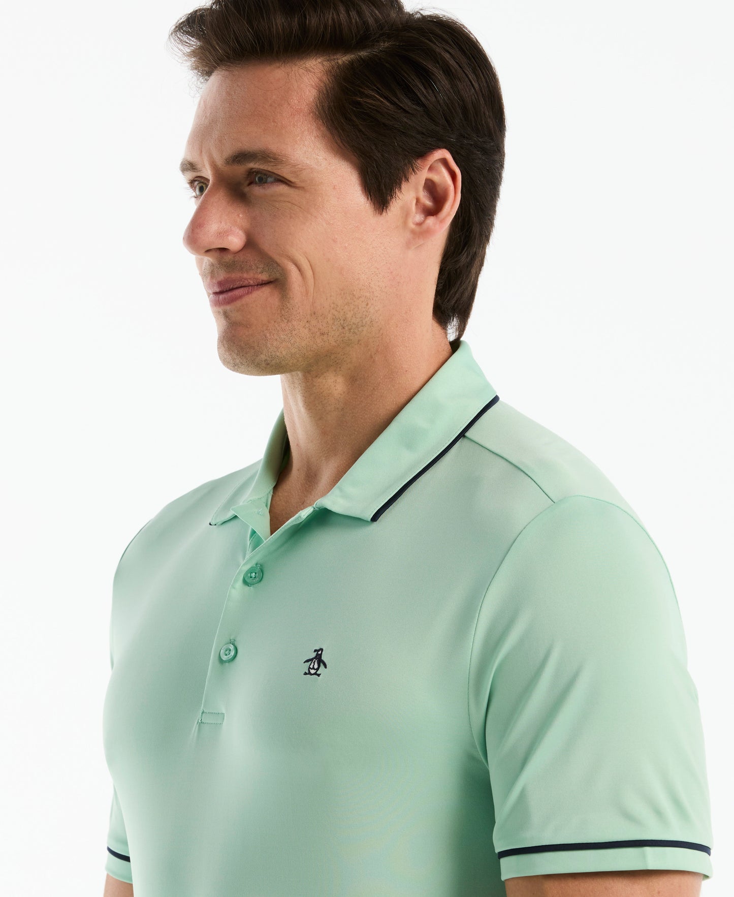 Contrast Tipping Solid Golf Polo