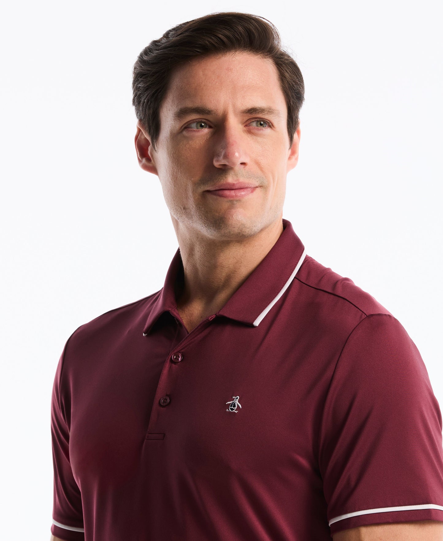 Contrast Tipping Solid Golf Polo