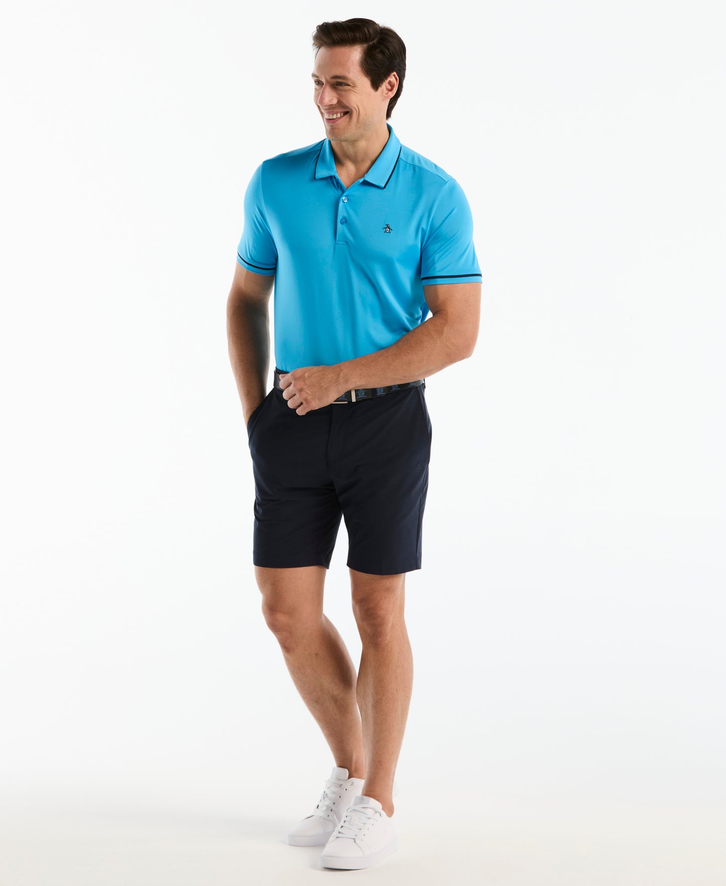 Contrast Tipping Solid Golf Polo