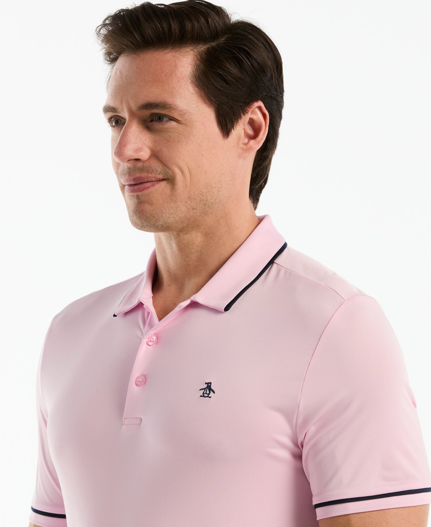 Contrast Tipping Solid Golf Polo