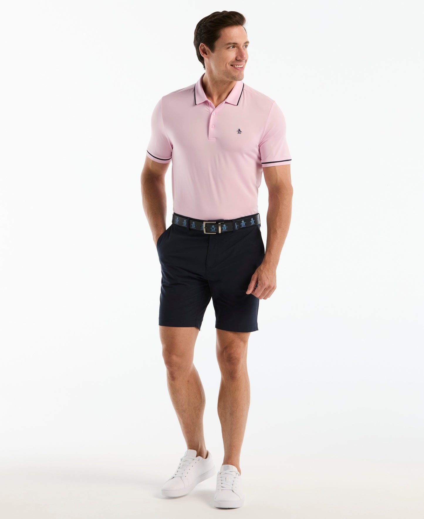 Contrast Tipping Solid Golf Polo