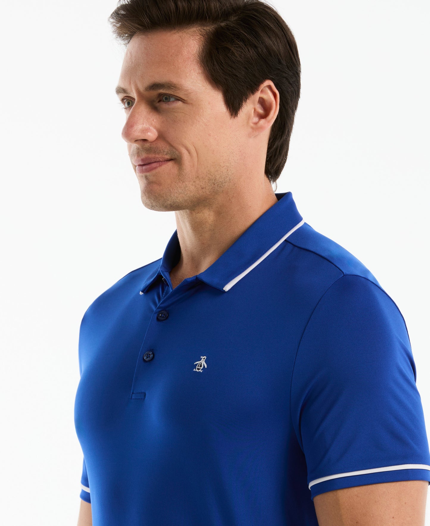 Contrast Tipping Solid Golf Polo