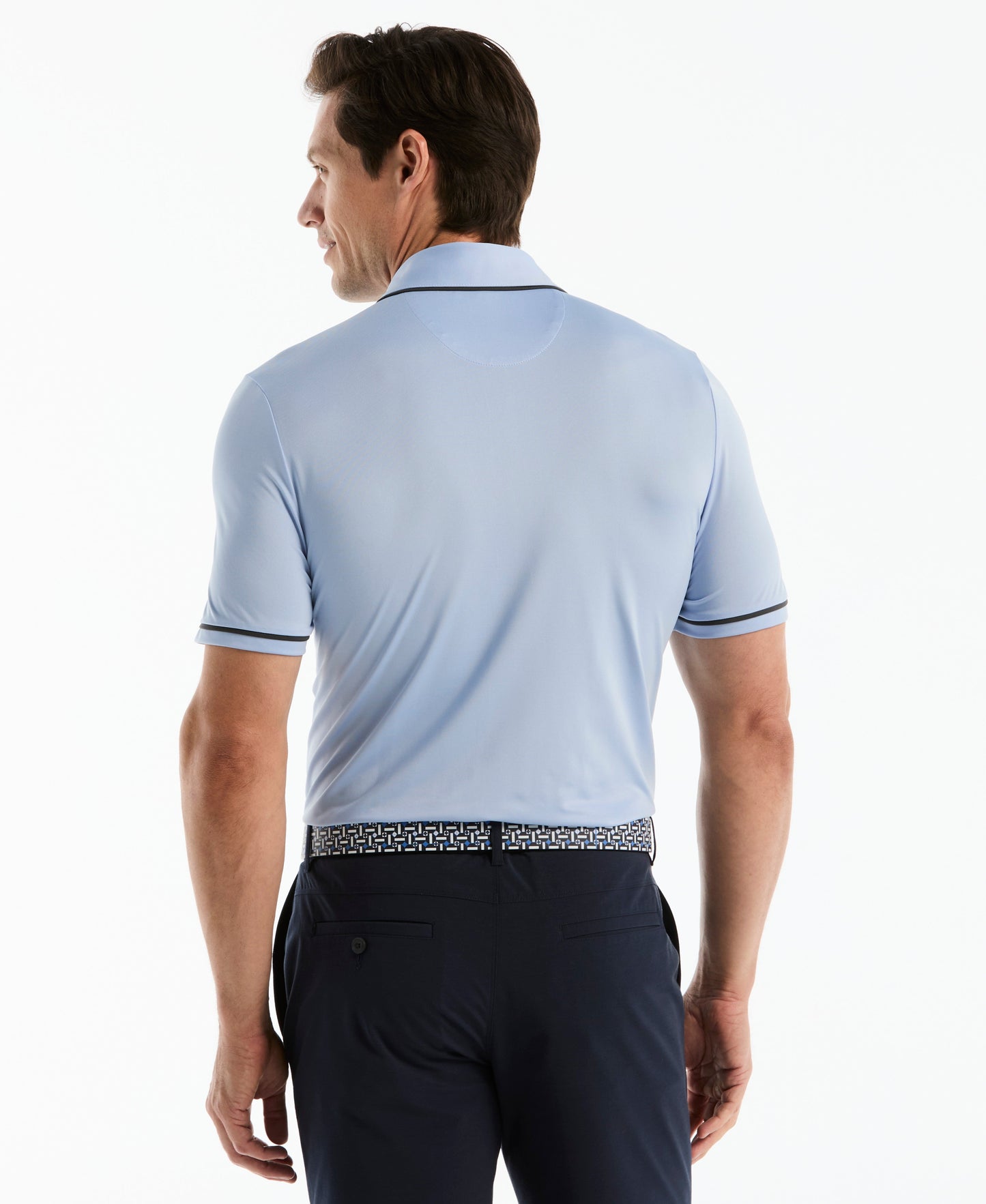 Contrast Tipping Solid Golf Polo