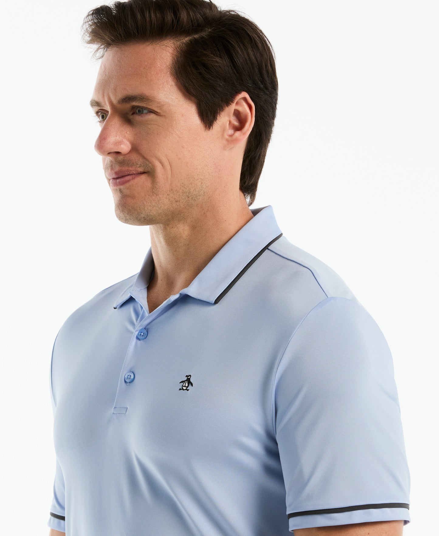 Contrast Tipping Solid Golf Polo