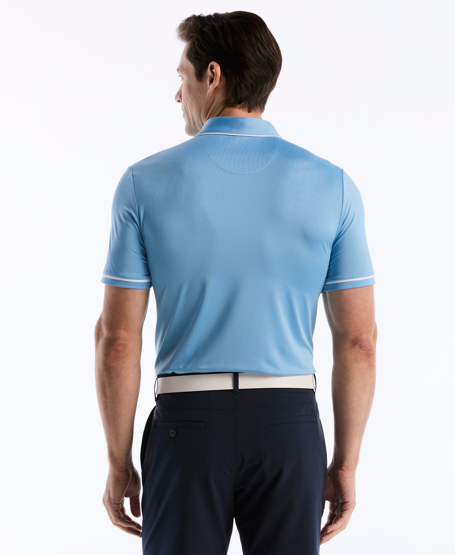 Contrast Tipping Solid Golf Polo