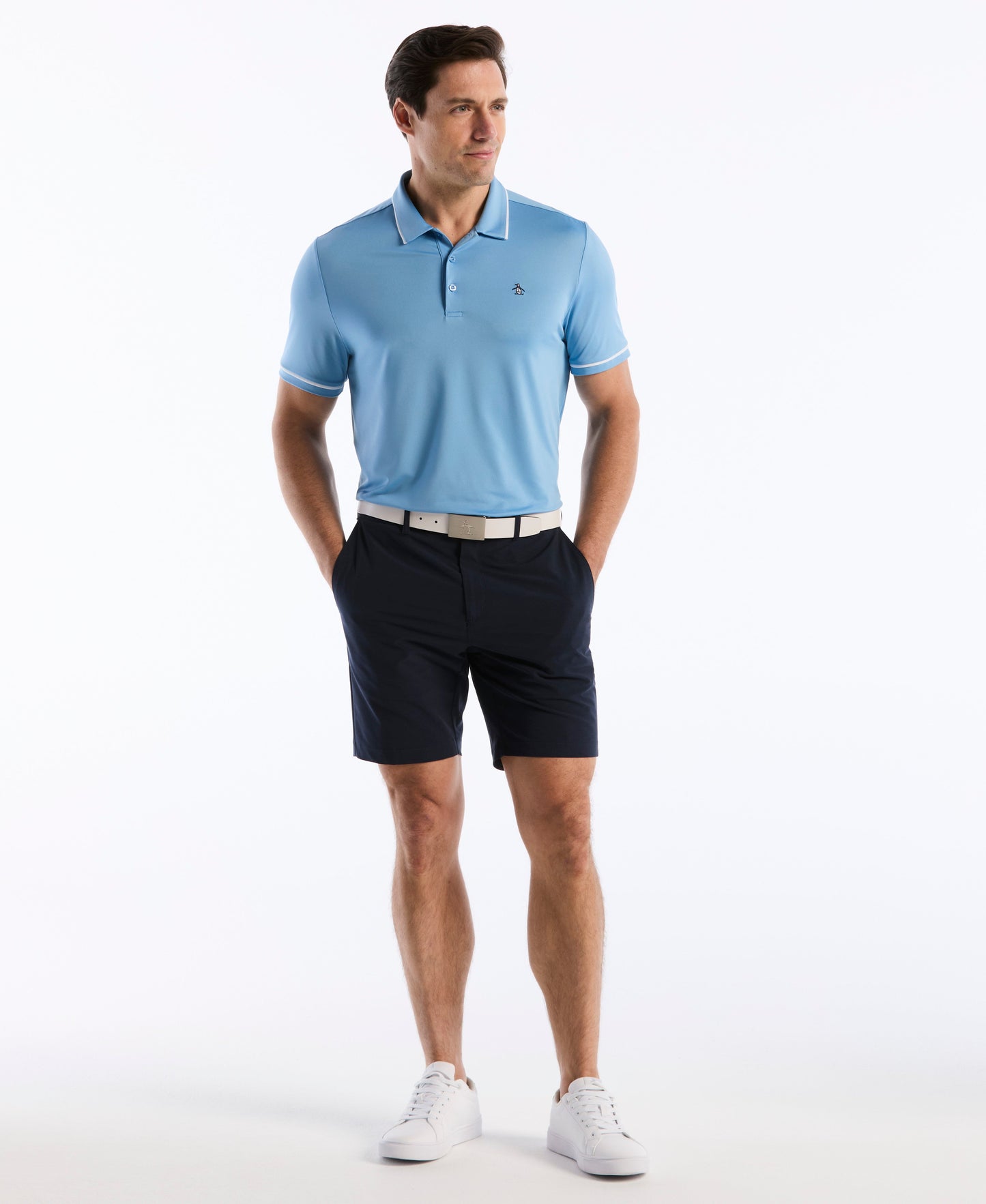 Contrast Tipping Solid Golf Polo