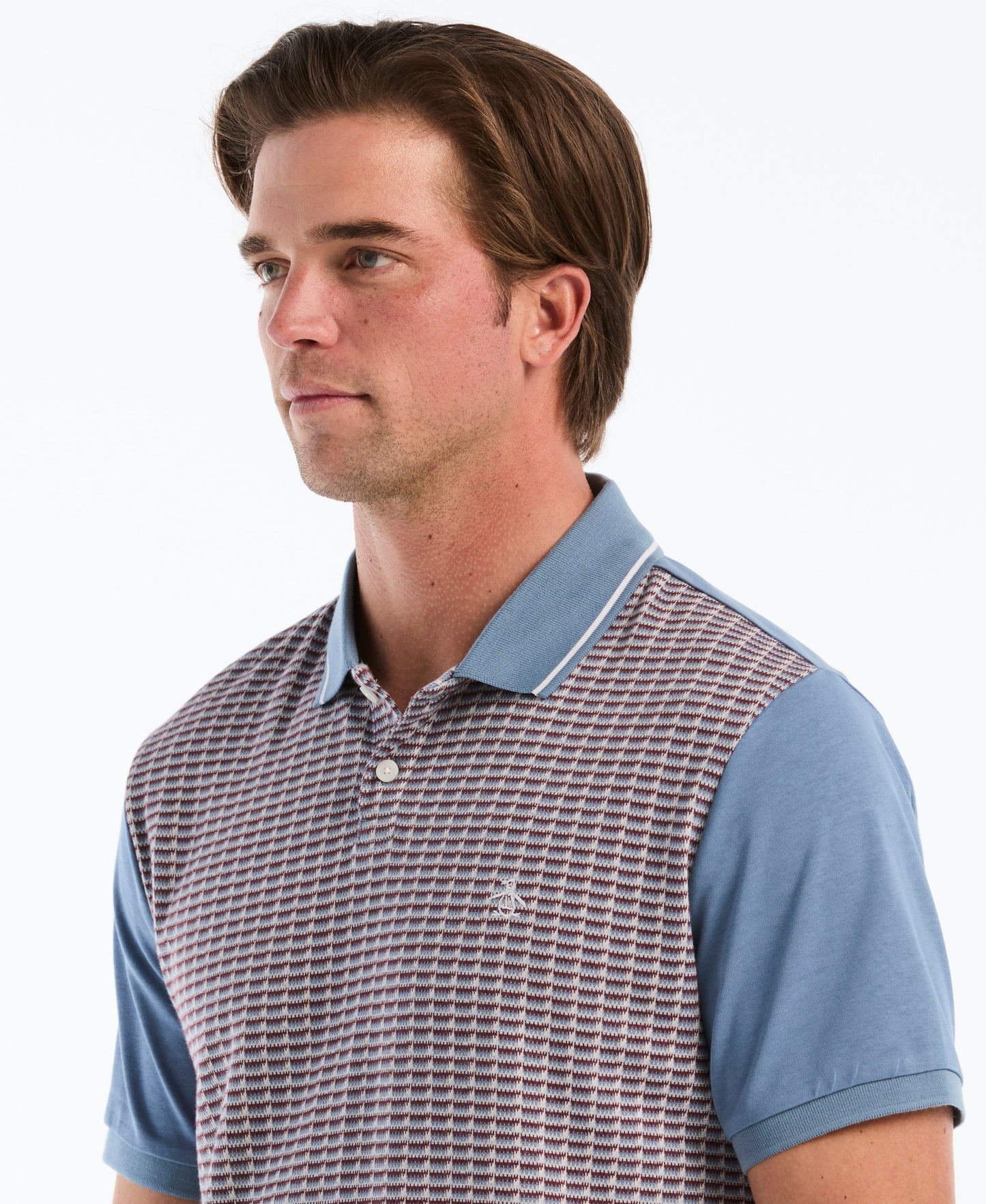 Jacquard Geo Tipped Polo