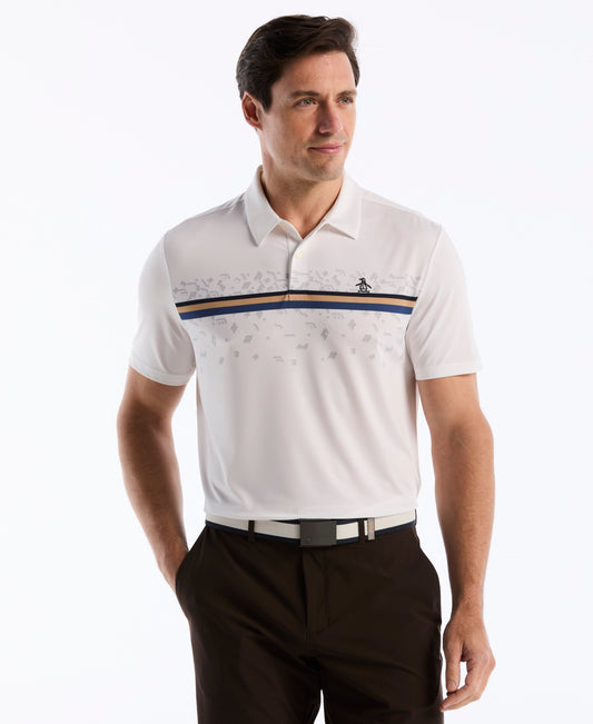 "Got Game" Engineered Stripe Golf Polo