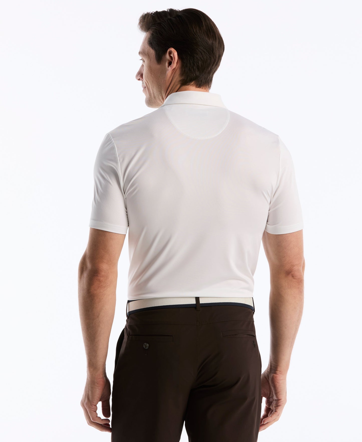 "Got Game" Engineered Stripe Golf Polo