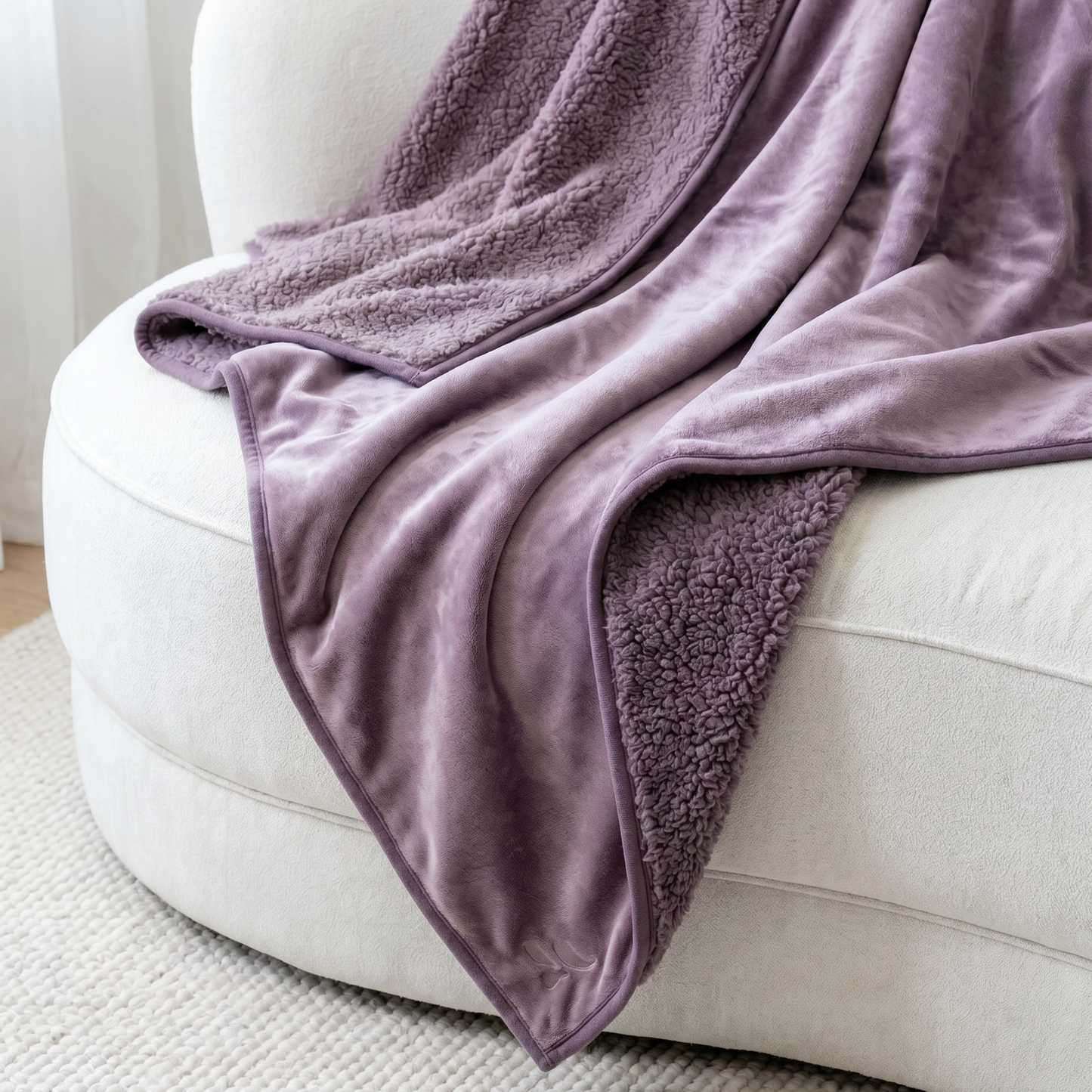Waterproof Splash Blanket- Purple Smoke The OG - Same Color Sherpa