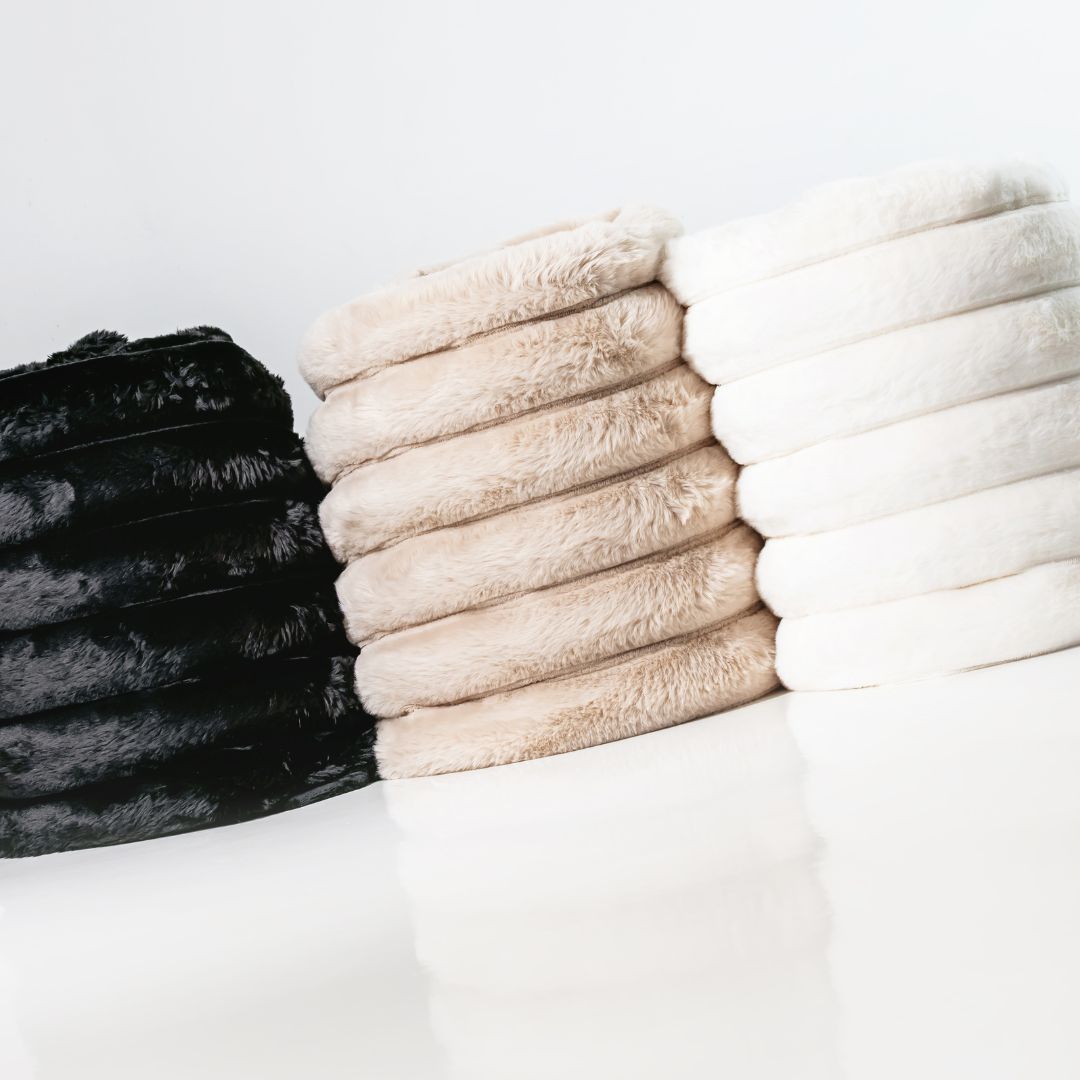 Ribbed Splash Blanket- Beige