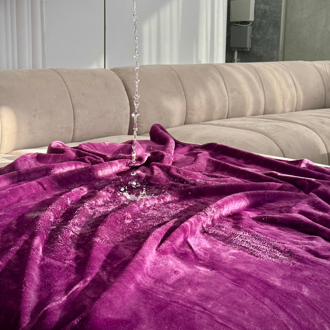 Waterproof Splash Blanket - Royal Purple Double Veluxe