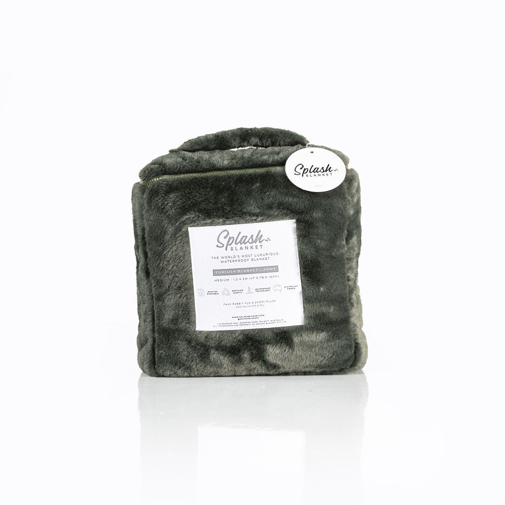 Furlush Waterproof Splash Blanket - Army