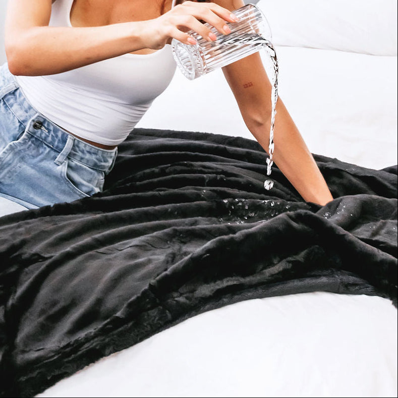 Furlush Waterproof Splash Blanket - Black on Black