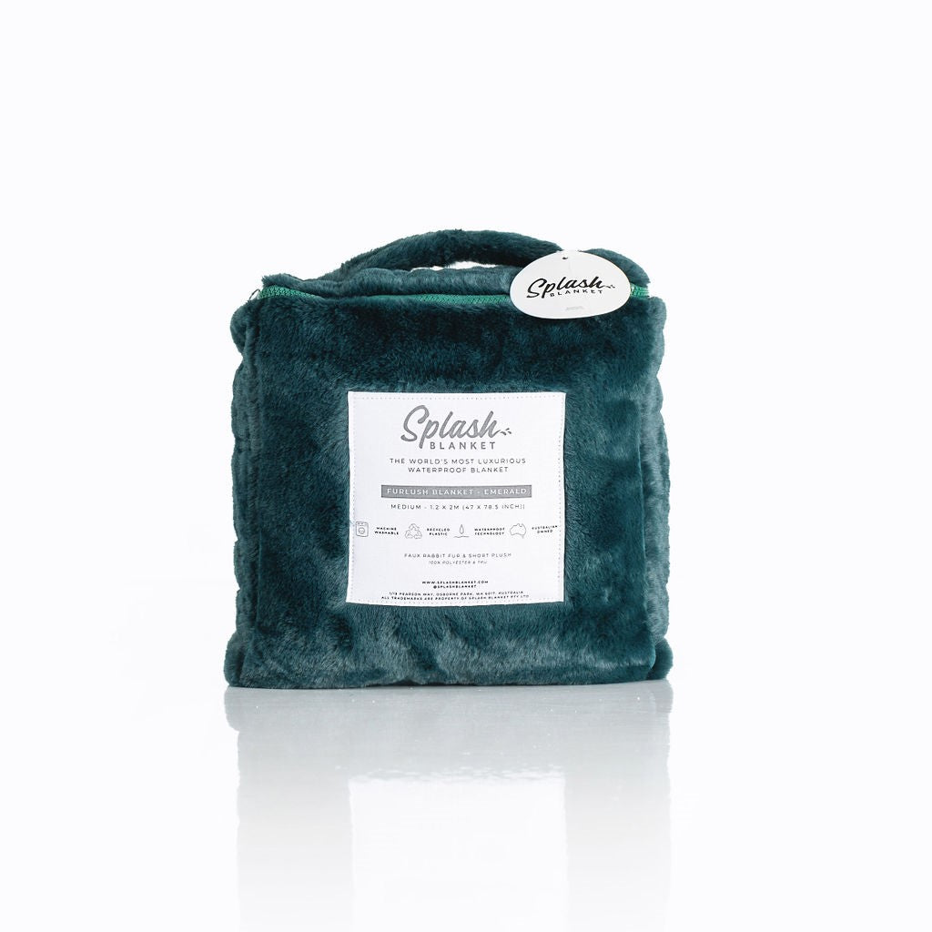 Furlush Waterproof Squirt Blanket - Emerald Green