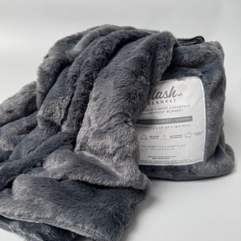 Furlush Waterproof Squirt  Blanket - Stormy