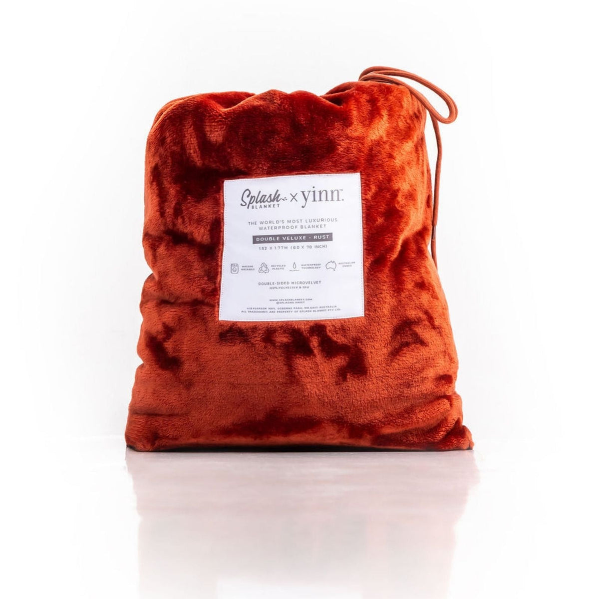 Waterproof Splash Blanket X Yinn - Rust Double Veluxe