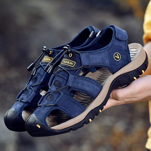 Shoes - Summer Genuine Leather Casual Beach Sandals