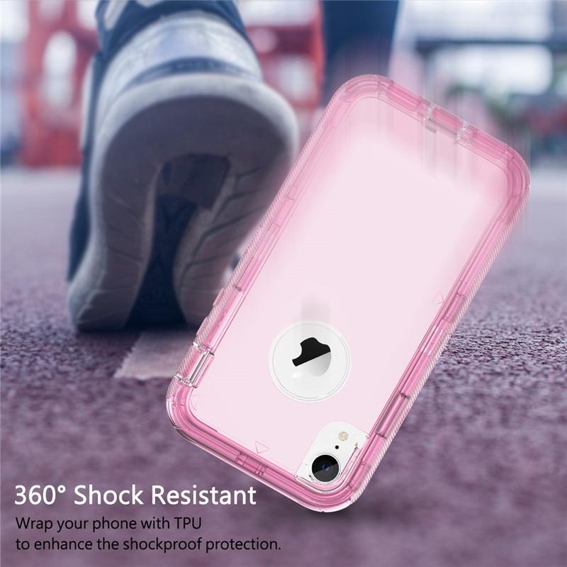 Phone Case - Luxury 360 Degree Full Cover Cute Clear Bling Protective Phone Case For iPhone XS/XR/XS Max 8/7 Plus