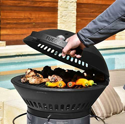 F21C-H Hinged Propane Gas Grill Dark Gray