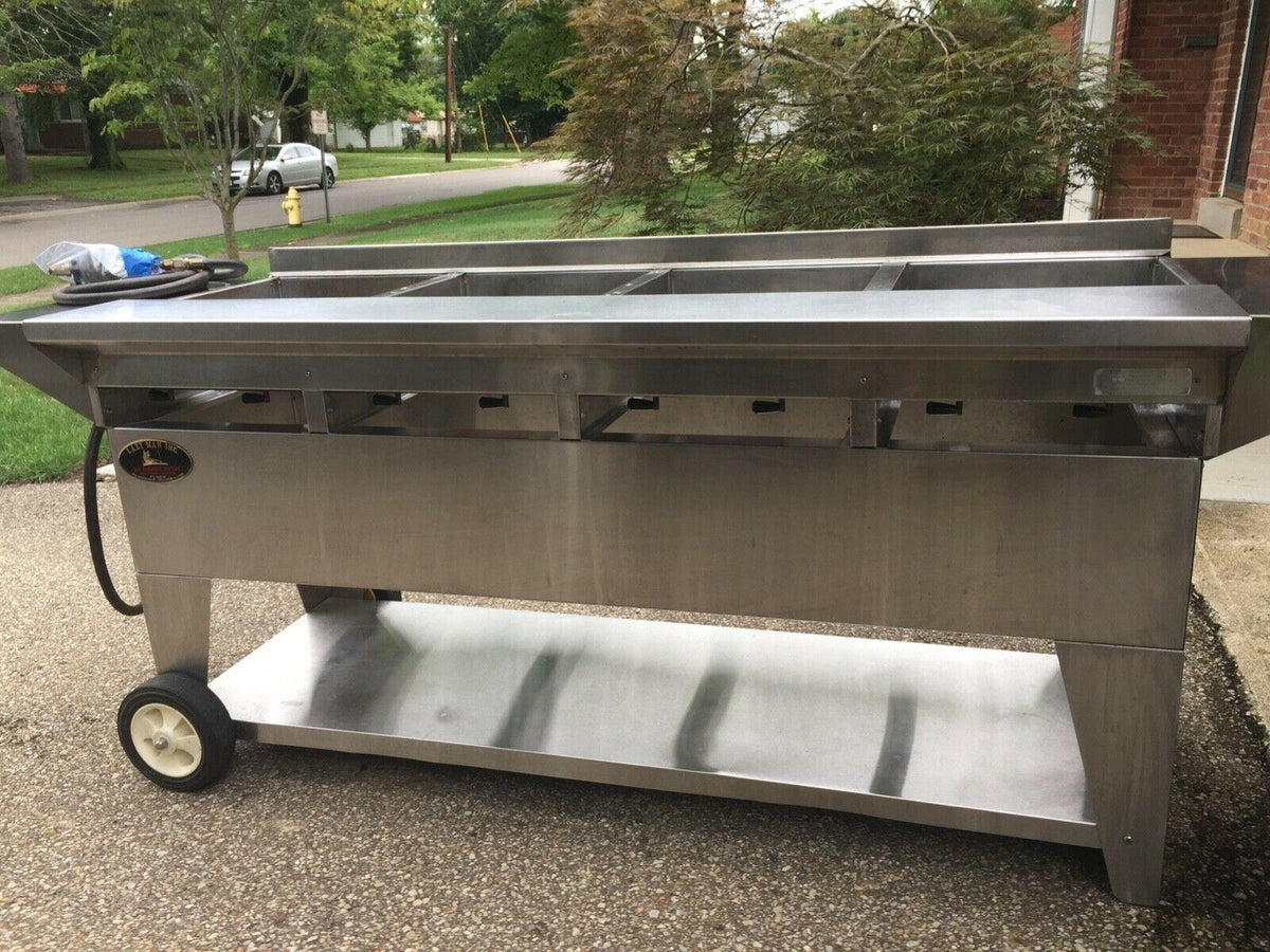 Lazy Man Model A4 Series Propane Gas Stainless Steel Mobile Grill
