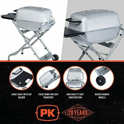 Charcoal Bbq Grill And Smoker Combo Portable Aluminum Outdoor Cooking Barbecue G