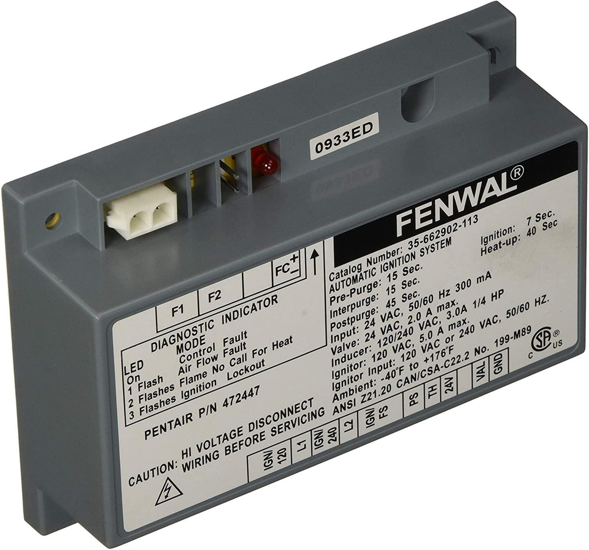 Pentair 472447 Digital Module Ignition Control Replacement MiniMax Pool and Spa Heater