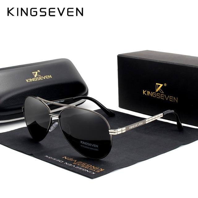 Sunglasses - Designer Men's Pilot HD Polarized Sunglasses