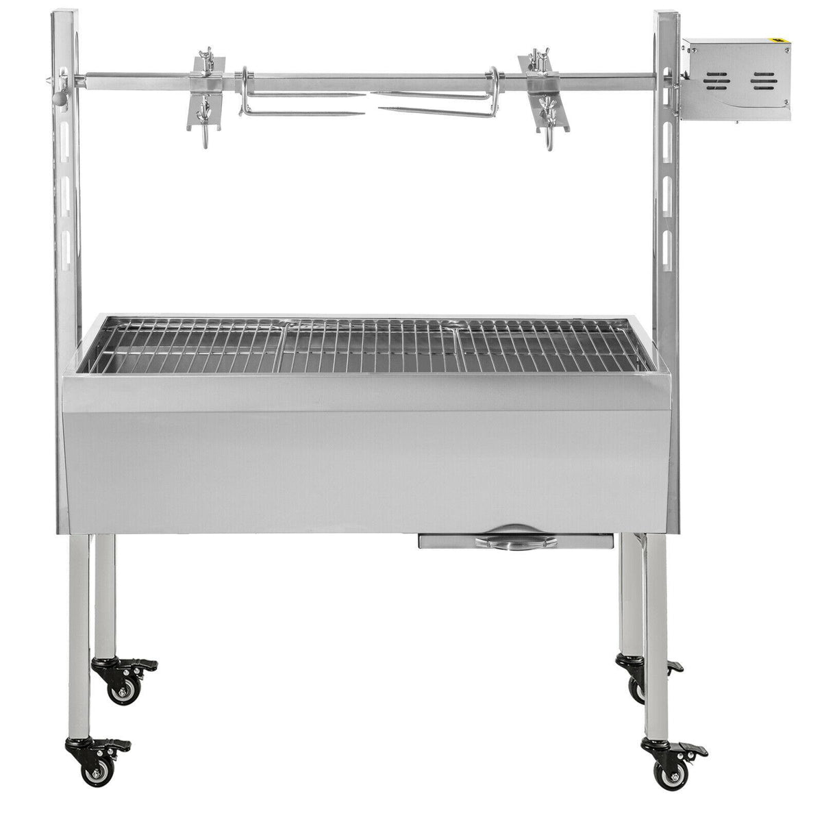 25W 132 Lbs Stainless Lamb BBQ Roaster Rotisserie Spit Pig Goat Trotter Electric
