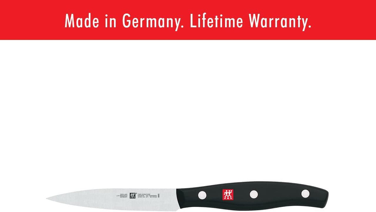 ZWILLING Twin Signature 3-pc German Knife Set, Razor-Sharp, Made in Company-Owned German Factory with Special Formula Steel perfected for almost 300 Years, Dishwasher Safe