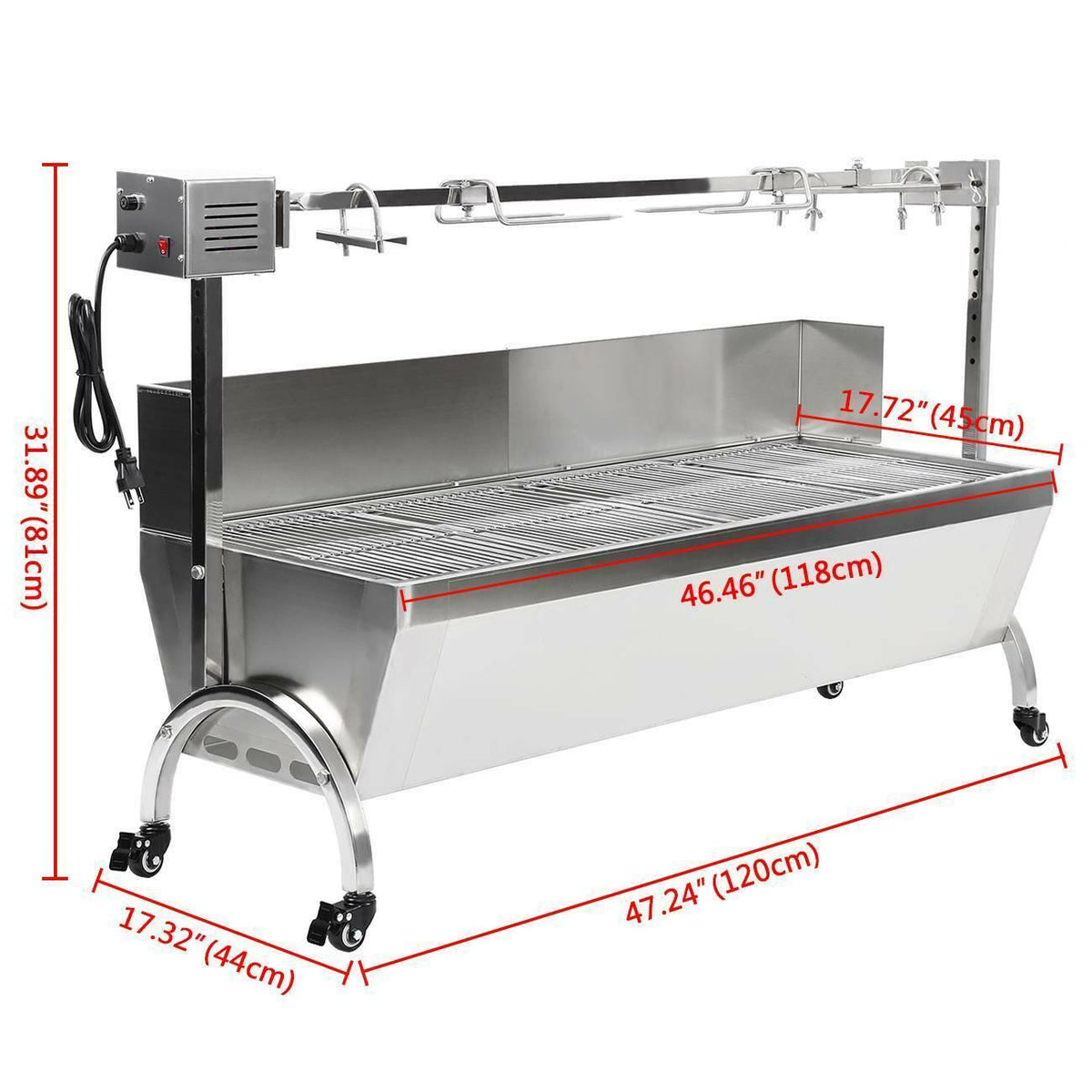 Spit Roaster Rotisserie Pig Lamb Roast BBQ Grill Portable Outdoor Picnic Good