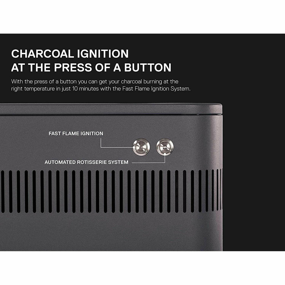 Everdure by Heston Blumenthal FUSION 29 Inch Pedestal Charcoal Grill/Rotisserie