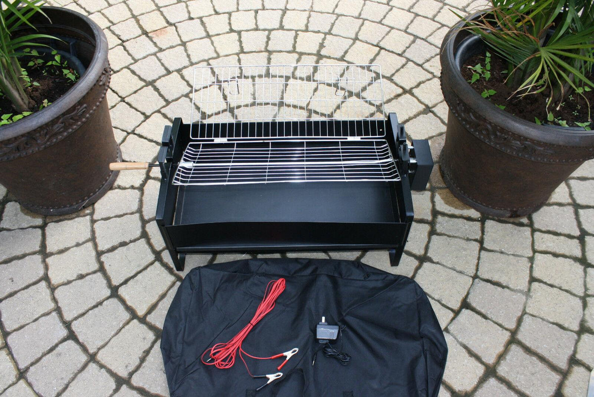 Electric Rotating Barbecue BBQ Rotisserie Charcoal Grill Steak Chiken 12-120v