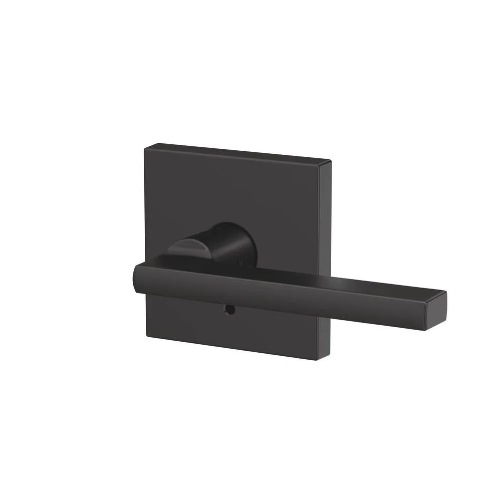 Custom Latitude Matte Black Collins Trim Combined Interior Door Lever
