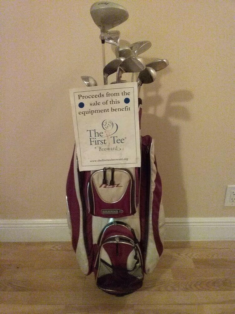 Lady Fairway HSL full set (D,3W,5W,4-6H,7-SW) & Cart Golf bag & rain cover