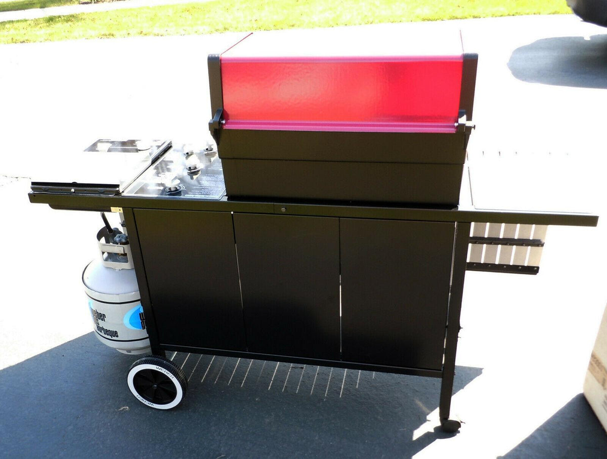 Vintage 80's Genesis 5 Burgundy Gas Grill #493001 1988 Collector Quality