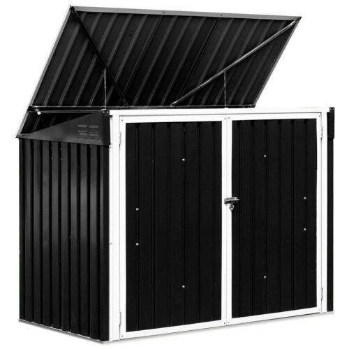 Modern & Durable Horizontal Storage Shed 68 Cubic Feet for Garbage Cans