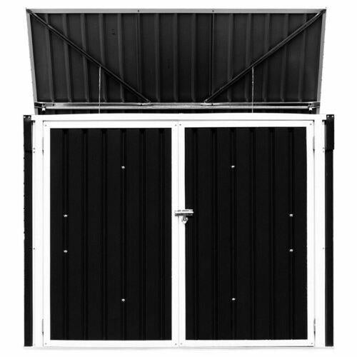 Modern & Durable Horizontal Storage Shed 68 Cubic Feet for Garbage Cans