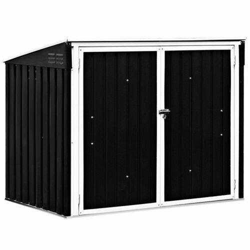 Modern & Durable Horizontal Storage Shed 68 Cubic Feet for Garbage Cans